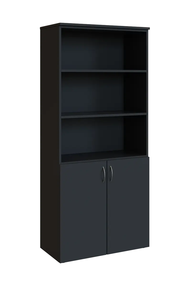 N 5 - 8DN3 kancelářská skříň, 2-dveřová/nika, 1800x800x400, antracit